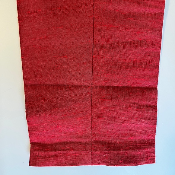 Silk Red Trouser Pants - Picture 4 of 5